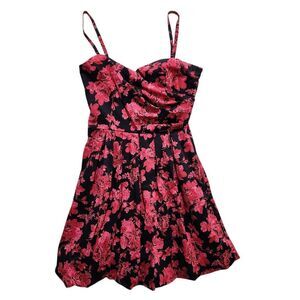 LaBelle floral print mini dress 7 pink black